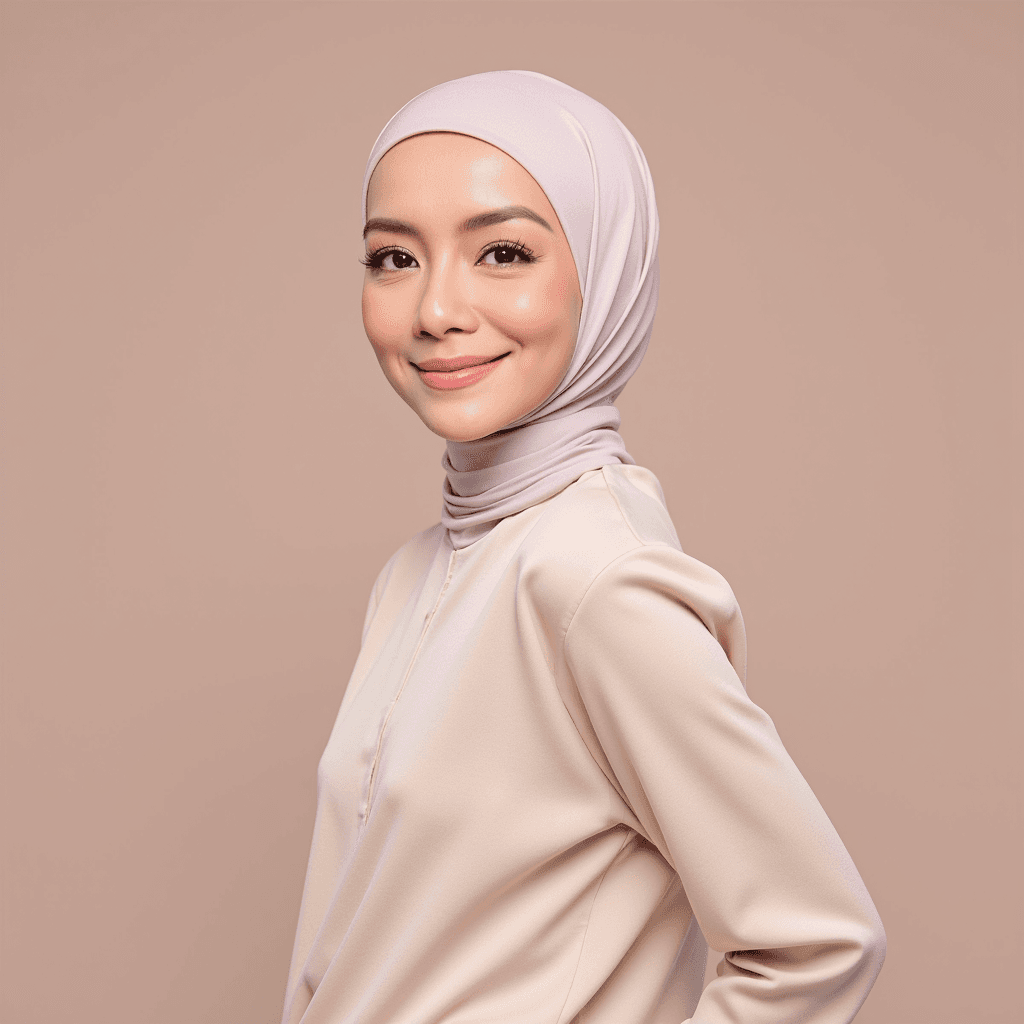 Studio-quality hijab headshot example