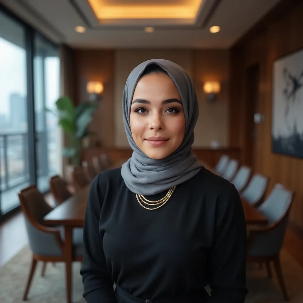 AI-generated professional hijab headshot 13
