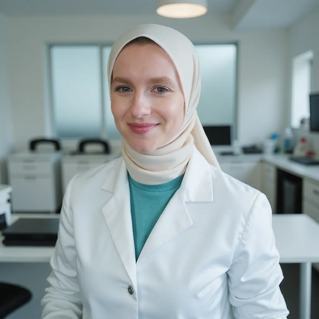AI-generated professional hijab headshot 14