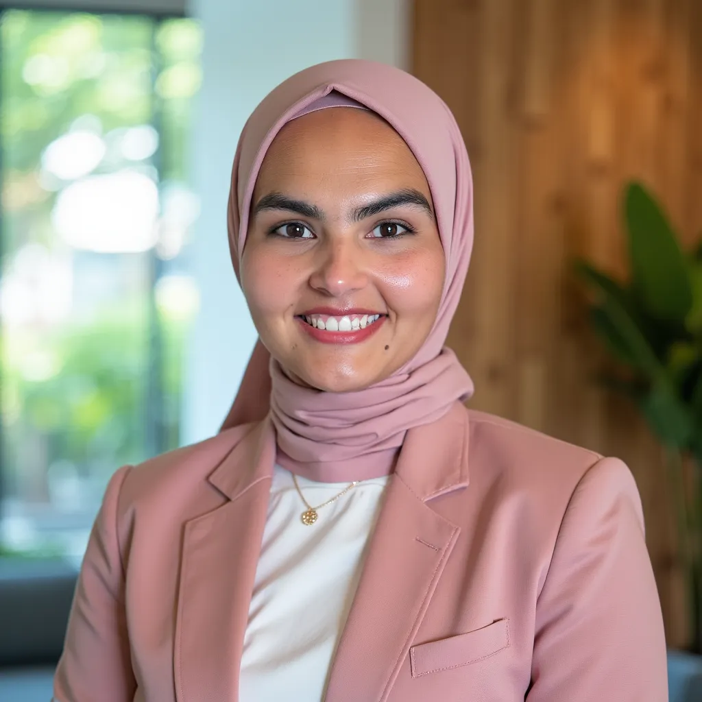 AI-generated professional hijab headshot 7