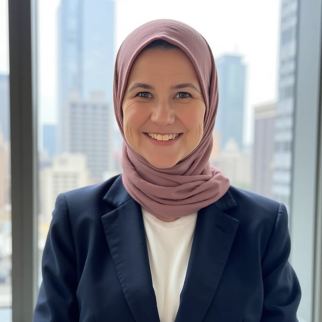 AI-generated professional hijab headshot 8